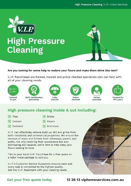 Blast away dirt and grime with high-pressure cleaning for a spotless finish!