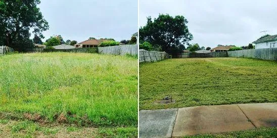 Cam Boucher - Lawn Before & After Koo Wee Rup