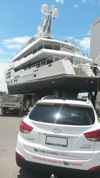 John Walton -Cleaning the Big Fish Yacht