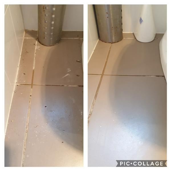 Marilyn Sams - Floor Clean - before & after