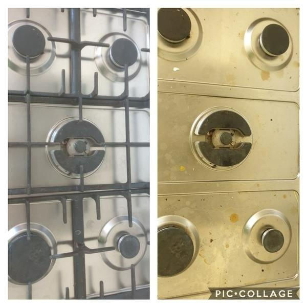 Marilyn Sams - Stove top clean - before & after 2