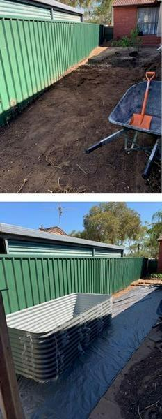 Marty Holloway - Garden Makeover - before & during