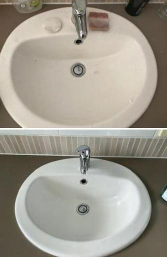 Dima El Kari - Bathroom Sink Clean - before & after