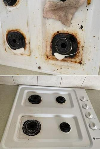 Dima El Kari - Stove top clean - before & after 2